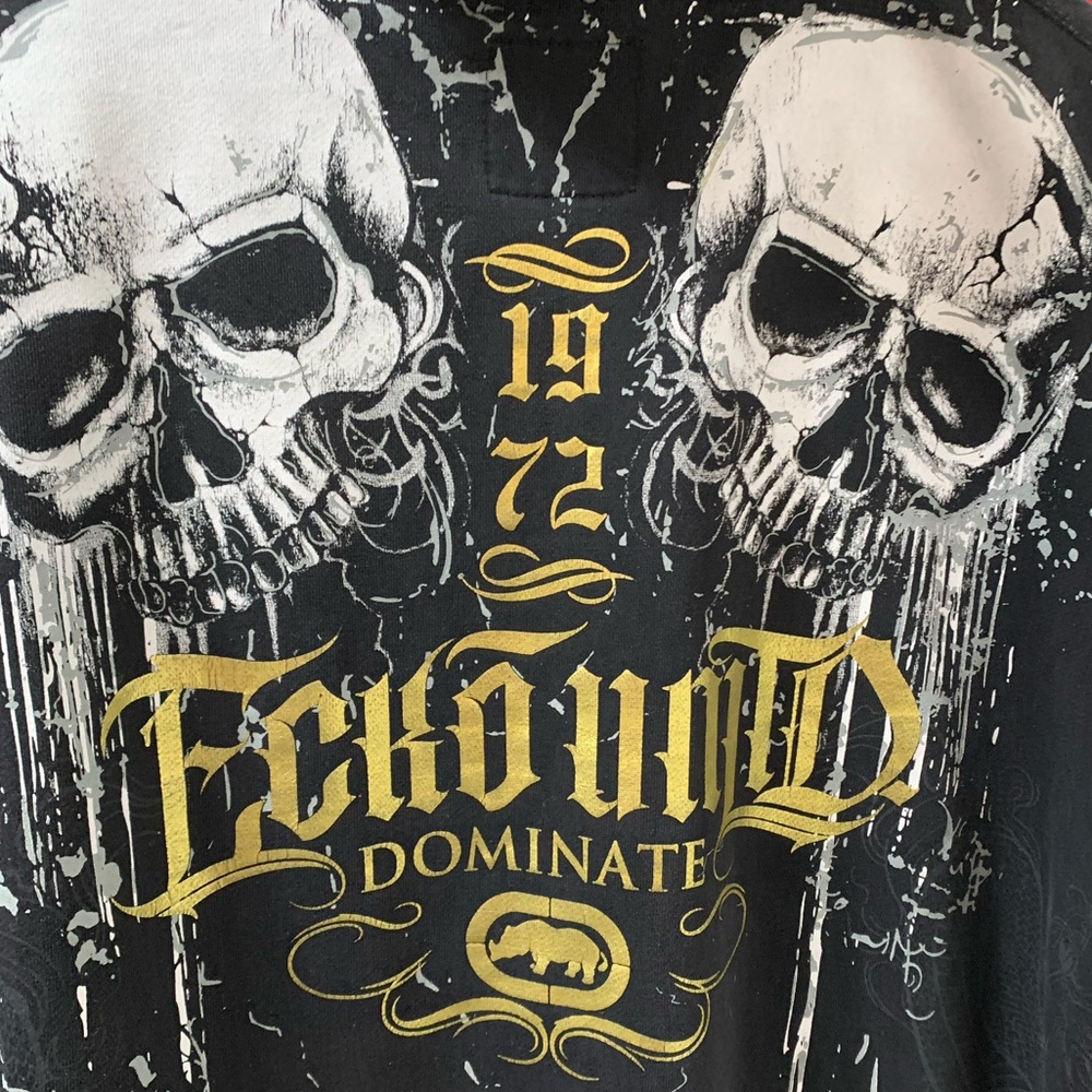 Y2k Vintage Ecko Unltd MMA Skull Hoodie - MENS XL - Picture 4 of 8
